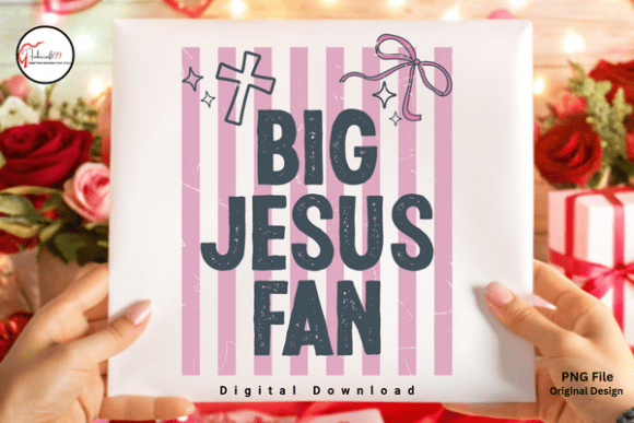 Big Jesus Fan PNG: Christian Faith Shirt Design