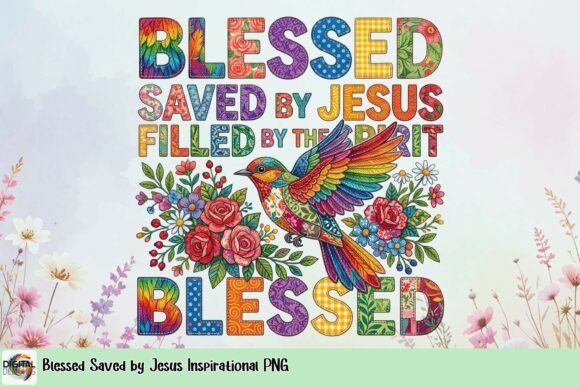Blessed Saved by Jesus Inspirational PNG — T-Shirt Designs