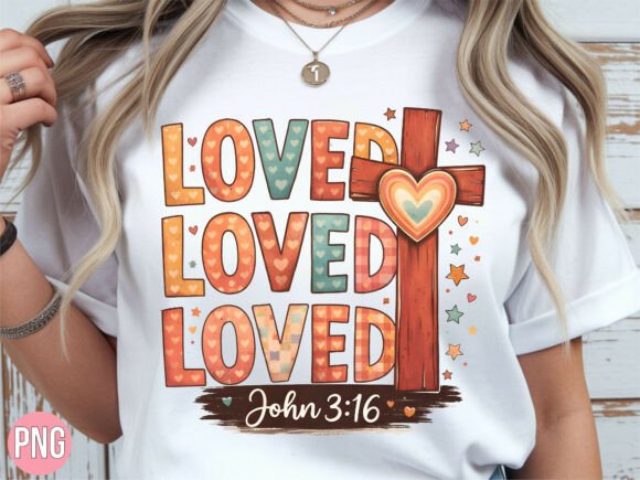 Christian Cross Loved John 316 Cross PNG — T-Shirt Designs