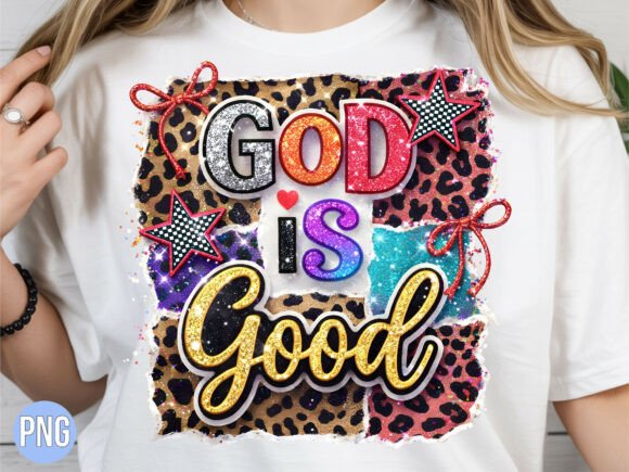 God is Good Leopard Print Christian PNG T-Shirt Designs