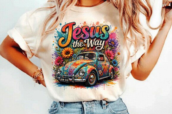 Jesus is the Way Mug PNG: Christian T-Shirt Designs