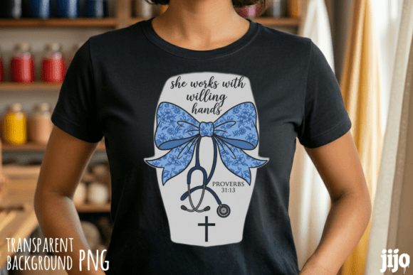 Nurse Christian Proverbs Stethoscope PNG for T-Shirt Designs