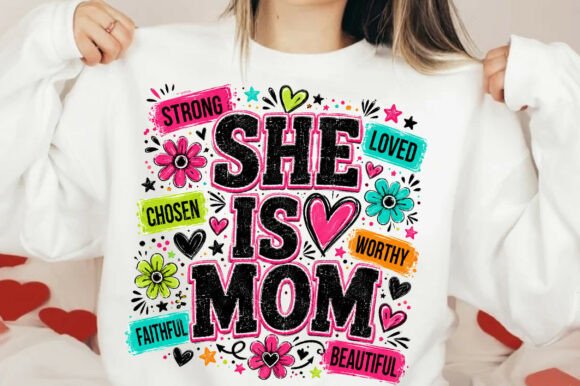 She is Mom PNG Christian Mothers Day PNG