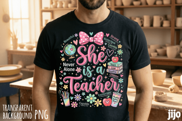Teacher Inspirational Christian Apple PN T-Shirt Designs